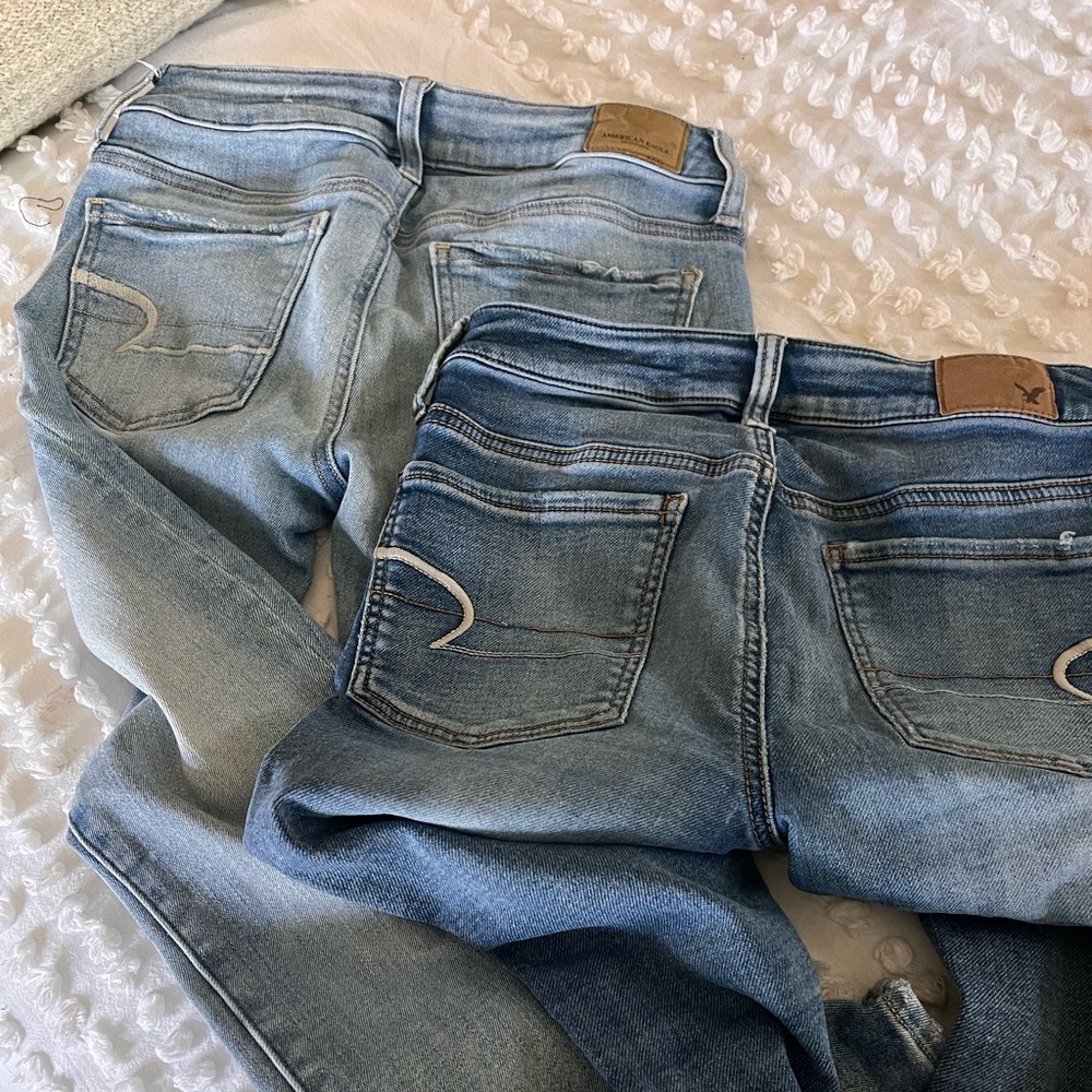American Eagle Outfitters Women's Blue Jeans - Picture 2 of 8